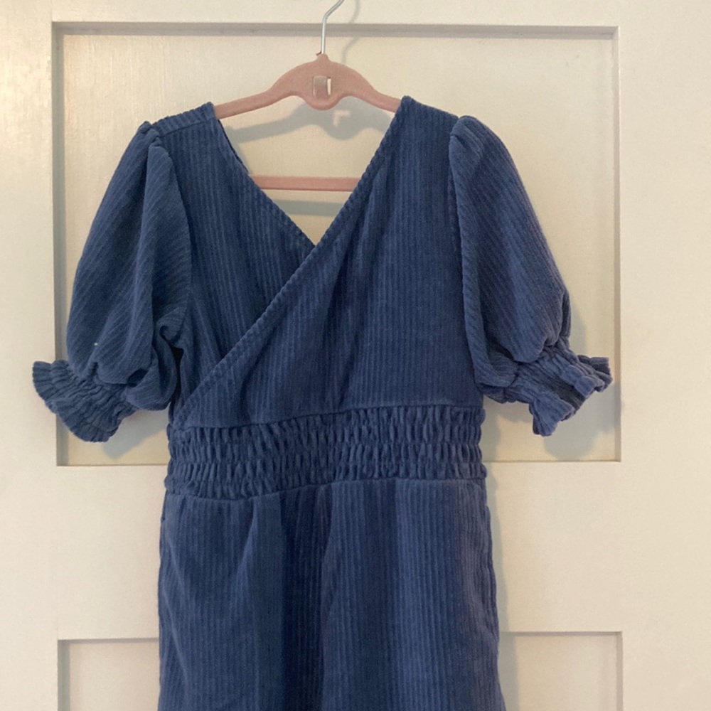 Tea Collection `Velour Puff Sleeve Jumpsuit’